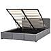 Letto Contenitore Velluto Bousse 160 X 200 Cm Grigio Scuro - Foto miniatura 9