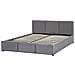 Letto Contenitore Velluto Bousse 160 X 200 Cm Grigio Scuro - Foto miniatura 10