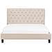 Letto Tessuto Reims 180 X 200 Cm Beige - Foto miniatura 5