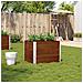 Fioriera Da Giardino Marrone 80x60 Cm Legno Massello Di Pino - Foto miniatura 1