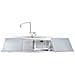 Lavello Smeg Li91sgs 90x50 Cm 1 Vasca Con Gocciolatoio A Sinistra Con Vetri Silver - Foto miniatura 1