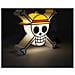 Diffusore Di Luce Led Modello Teschio One Piece, Bianco - Foto miniatura 2