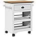 Carrello Da Cucina Bodo Bianco E Marrone 67,5x45x80 Cm - Foto miniatura 2
