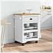 Carrello Da Cucina Bodo Bianco E Marrone 67,5x45x80 Cm - Foto miniatura 3