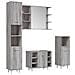 Set Mobili da Bagno 4 pz Grigio Sonoma in Legno Multistrato - Foto miniatura 1