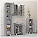 Set Mobili da Bagno 4 pz Grigio Sonoma in Legno Multistrato - Foto miniatura 3