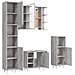 Set Mobili da Bagno 4 pz Grigio Sonoma in Legno Multistrato - Foto miniatura 5