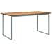 Tavolo da pranzo outdoor  Grigio 160x80x75 cm Acciaio e Legno Solid Acacia - Foto miniatura 1