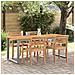 Tavolo da pranzo outdoor  Grigio 160x80x75 cm Acciaio e Legno Solid Acacia - Foto miniatura 2