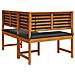 Panchina d'angolo da giardino  con cuscini 140x100x91 cm in legno massello di acacia - Foto miniatura 4