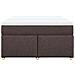 Giroletto a Molle con Materasso Marrone Scuro 140x200cm Tessuto - Foto miniatura 4