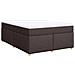 Giroletto a Molle con Materasso Marrone Scuro 140x200cm Tessuto - Foto miniatura 9
