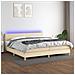 Letto a Molle Materasso e LED bianco 200x200cm in Tessuto - Foto miniatura 2