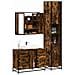 Set Mobili da Bagno 3 pz Rovere Fumo in Legno Multistrato - Foto miniatura 2