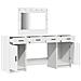 Tavolo da Trucco 3 pcs Bianco 40 x 41 x 75 cm Legno multistrato - Foto miniatura 5