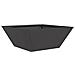 Vaso a Ciotola da Giardino Nero 40 x 40 x 15 cm Acciaio - Foto miniatura 1