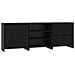 Credenza 3 pcs Rovere nero 70 x 41 x 75 cm Legno multistrato - Foto miniatura 1