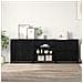 Credenza 3 pcs Rovere nero 70 x 41 x 75 cm Legno multistrato - Foto miniatura 2