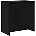 Credenza 3 pcs Rovere nero 70 x 41 x 75 cm Legno multistrato - Foto miniatura 4