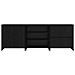 Credenza 3 pcs Rovere nero 70 x 41 x 75 cm Legno multistrato - Foto miniatura 7