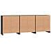 Credenza 3 pcs Rovere nero 70 x 41 x 75 cm Legno multistrato - Foto miniatura 9