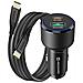 Caricatore Per Auto Usb-c 45w Pd E Usb 3.0 18w Qc Con Cavo Usb-c, Nero - Foto miniatura 1