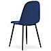 Sedia DAPI in velluto blu navy con gambe in metallo x1 - Foto miniatura 6