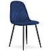 Sedia DAPI in velluto blu navy con gambe in metallo x1 - Foto miniatura 1