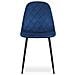 Sedia DAPI in velluto blu navy con gambe in metallo x1 - Foto miniatura 2