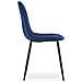 Sedia DAPI in velluto blu navy con gambe in metallo x1 - Foto miniatura 4
