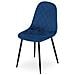 Sedia DAPI in velluto blu navy con gambe in metallo x1 - Foto miniatura 5