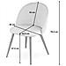Sedia BELLO in velluto beige con gambe in metallo nero x4 - Foto miniatura 7