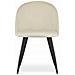Sedia BELLO in velluto beige con gambe in metallo nero x4 - Foto miniatura 3