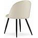 Sedia BELLO in velluto beige con gambe in metallo nero x4 - Foto miniatura 5