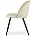 Sedia BELLO in velluto beige con gambe in metallo nero x4 - Foto miniatura 4