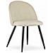 Sedia BELLO in velluto beige con gambe in metallo nero x4 - Foto miniatura 2