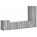 Set mobile TV 4 pcs Grigio Sonoma Legno multistrato - Foto miniatura 1