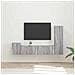 Set mobile TV 4 pcs Grigio Sonoma Legno multistrato - Foto miniatura 2