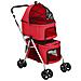 Passeggino Cani Pieghevole 2 Livelli Rosso 83x48x97cm Tessuto - Foto miniatura 1