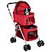 Passeggino Cani Pieghevole 2 Livelli Rosso 83x48x97cm Tessuto - Foto miniatura 2