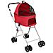 Passeggino Cani Pieghevole 2 Livelli Rosso 83x48x97cm Tessuto - Foto miniatura 8