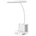 Lampada Da Scrivania Ricaricabile Con Portapenne - Dimmer Touch, Led Per Cura Occhi, Batteria Integrata, Dimmer Continuo E Memoria Luminosità, Bianco - Foto miniatura 1