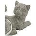 Scultura Gatto Sparky Con Cucciolo In Resina Argento - Foto miniatura 4