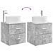 Mobile Lavabo da Parete Grigio Cemento 49,5 x 44,5 x 65,5 cm - Foto miniatura 7