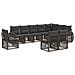 Set Divano da Giardino 10 pcs Grigio e Grigio Scuro polyrattan - Foto miniatura 1