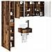 Set di mobili per il bagno 5 pcs Legno antico - Foto miniatura 2