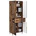Set di armadi 2 pcs Legno antico 66 x 34,5 x 89,5 cm - Foto miniatura 2