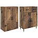 Set di armadi 2 pcs Legno antico 66 x 34,5 x 89,5 cm - Foto miniatura 3
