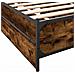 Struttura letto con testata con ruota Rovere Fumo 80 x 200 cm - Foto miniatura 3
