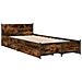 Struttura letto con testata con ruota Rovere Fumo 80 x 200 cm - Foto miniatura 6